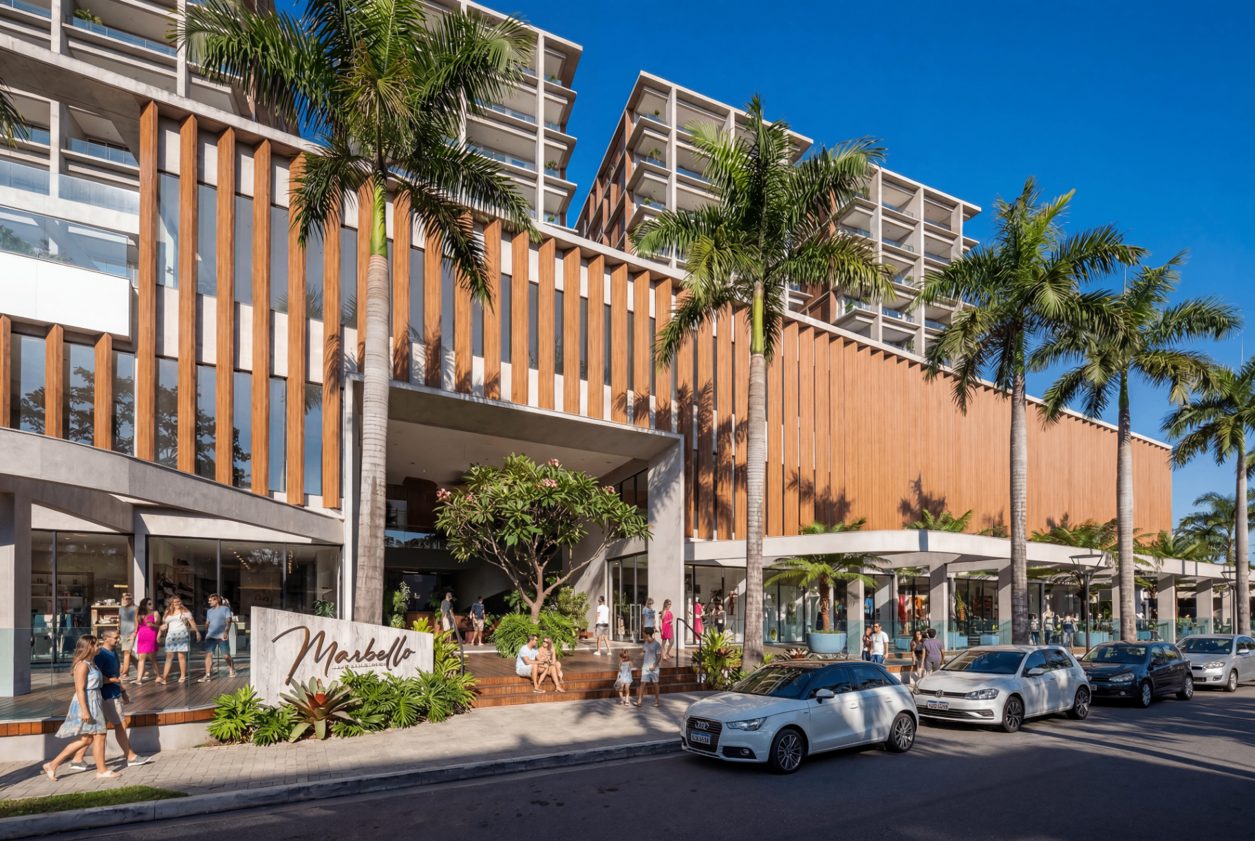 Open Mall Marbello, mall a céu aberto frente mar em Massaguaçu